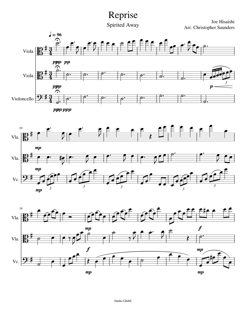 Spirited Away Reprise Joe Hisaishi Reprise from "Spirited Away