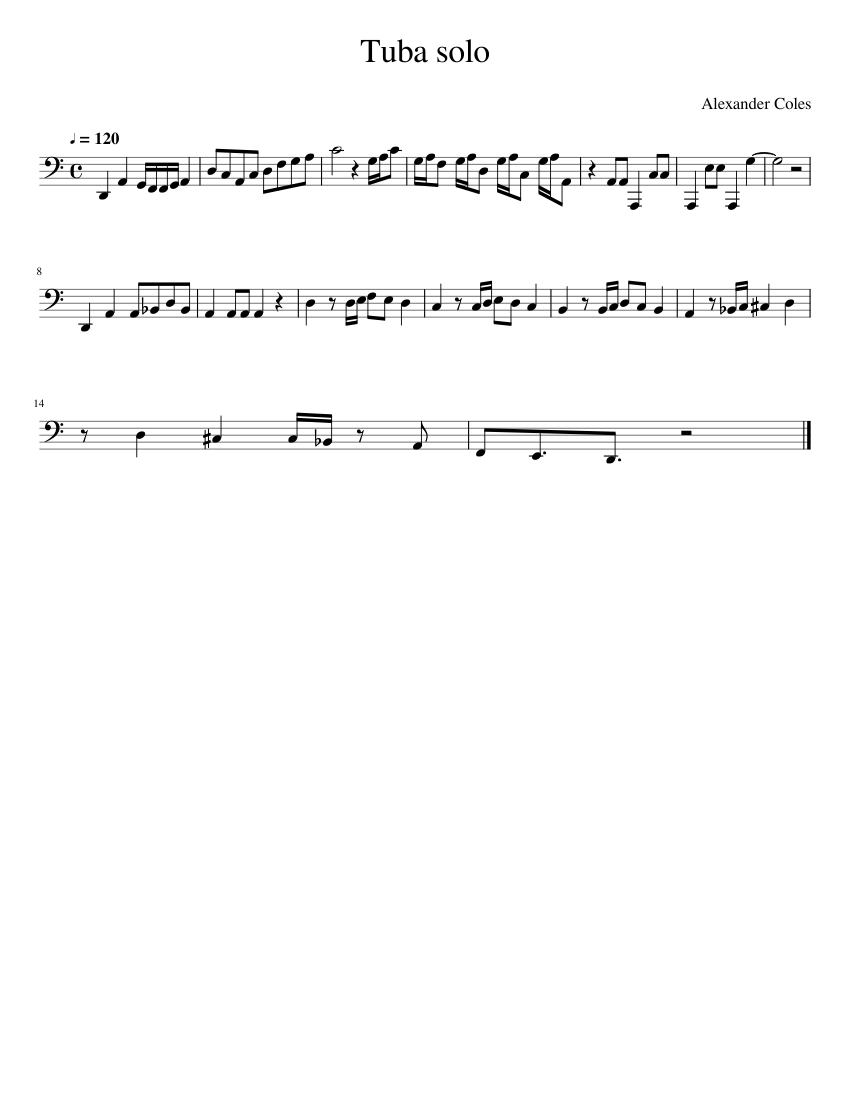 Tuba Solo Sheet music for Tuba (Solo) | Musescore.com