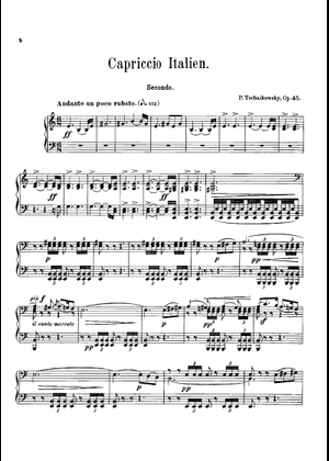 Play Official version of Capriccio Italien, OP. 45 Sheet Music by