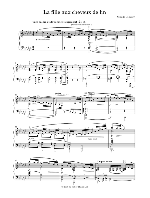 Le fille aux cheveux de lin - C. DEBUSSY (Solo)