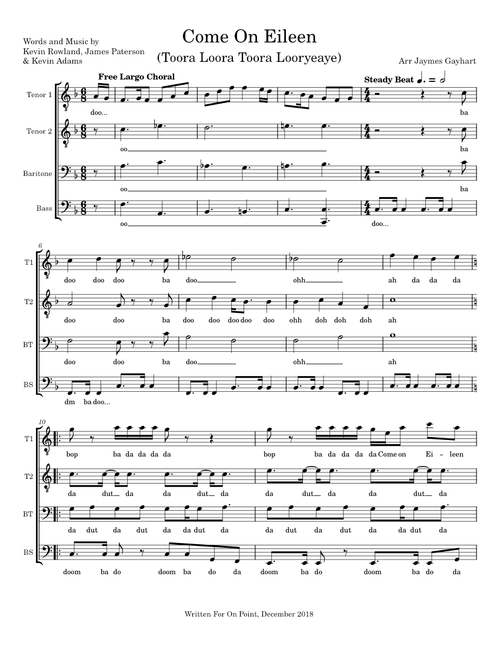 Come On Eileen - Dexys Midnight Runners (TTBB)