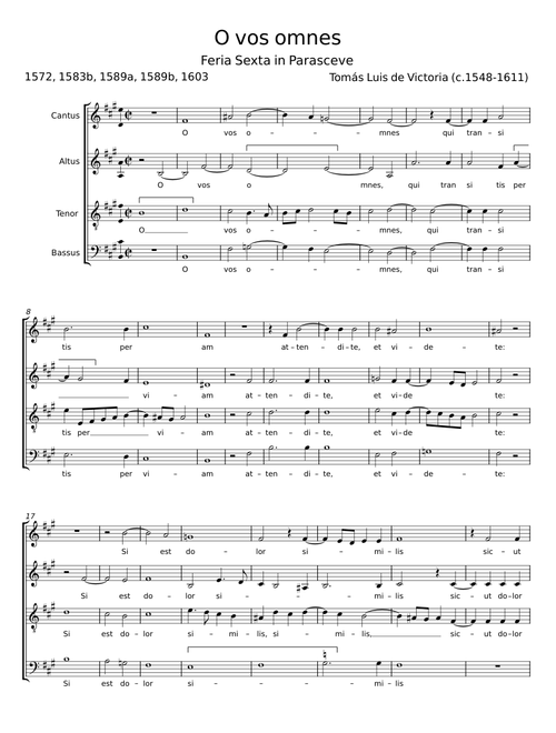O vos omnes - Tomás Luis de Victoria