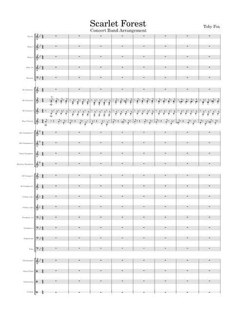 Scarlet Forest Concert Band Arrangement