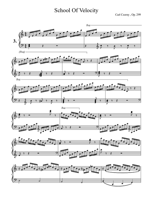 Czerny - School Of Velocity - Op. 299 No. 3