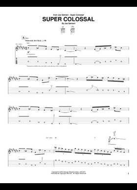Free Super Colossal by Joe Satriani sheet music | Download PDF or