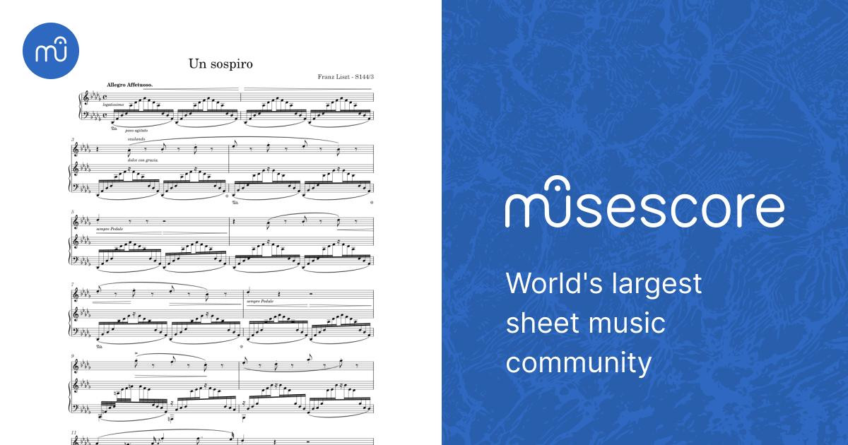 Un sospiro Franz Liszt Sheet music for Piano (Solo) Easy