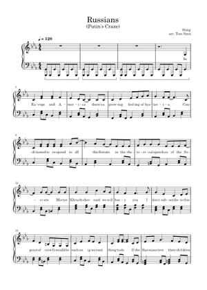 Play Official version of Russians Sheet Music by Sting for Guitar