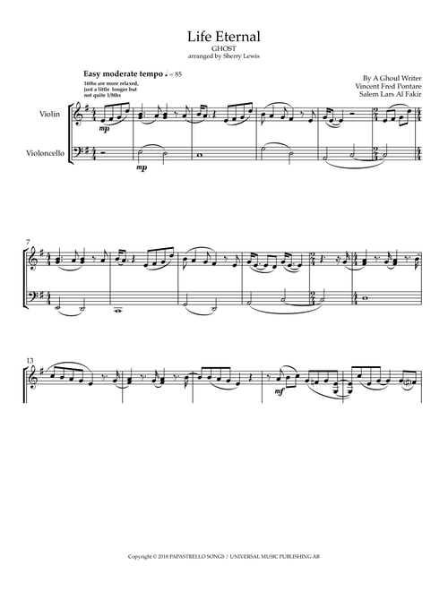Life Eternal (Arr. Sherry Lewis) - Ghost (Instrumental Duet)