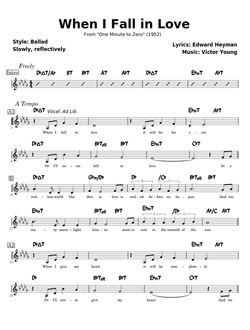 When I Fall In Love – Nat King Cole