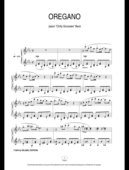 Chilly Gonzales sheet music by micha.kraus | Play, print, and