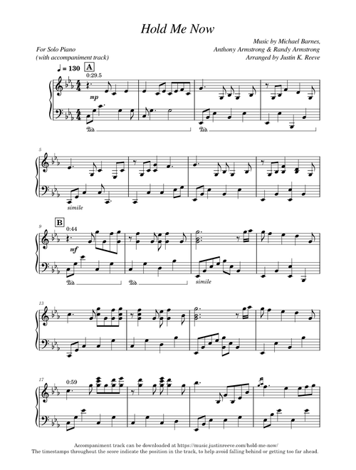 Hold Me Now (RED Cover) - Justin K. Reeve