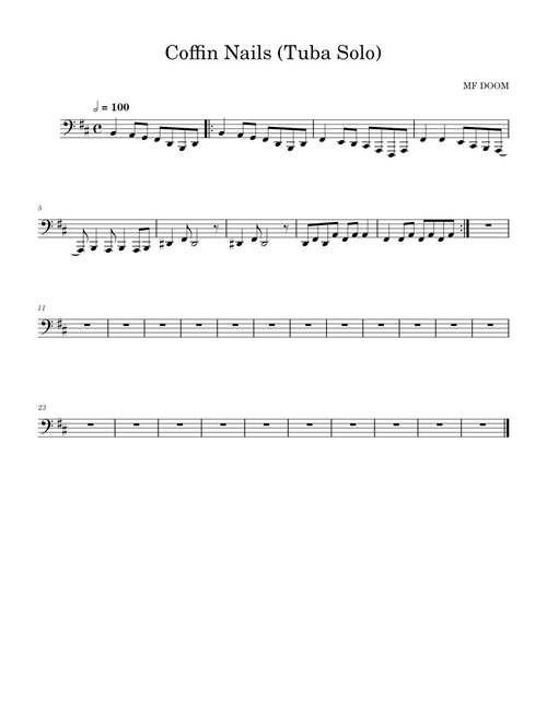 Coffin nails – MF DOOM Coffin Nails (Tuba Solo)