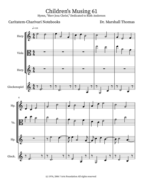 Children's Musing 61 - Celebrity Chamber Players (Small Ensemble)