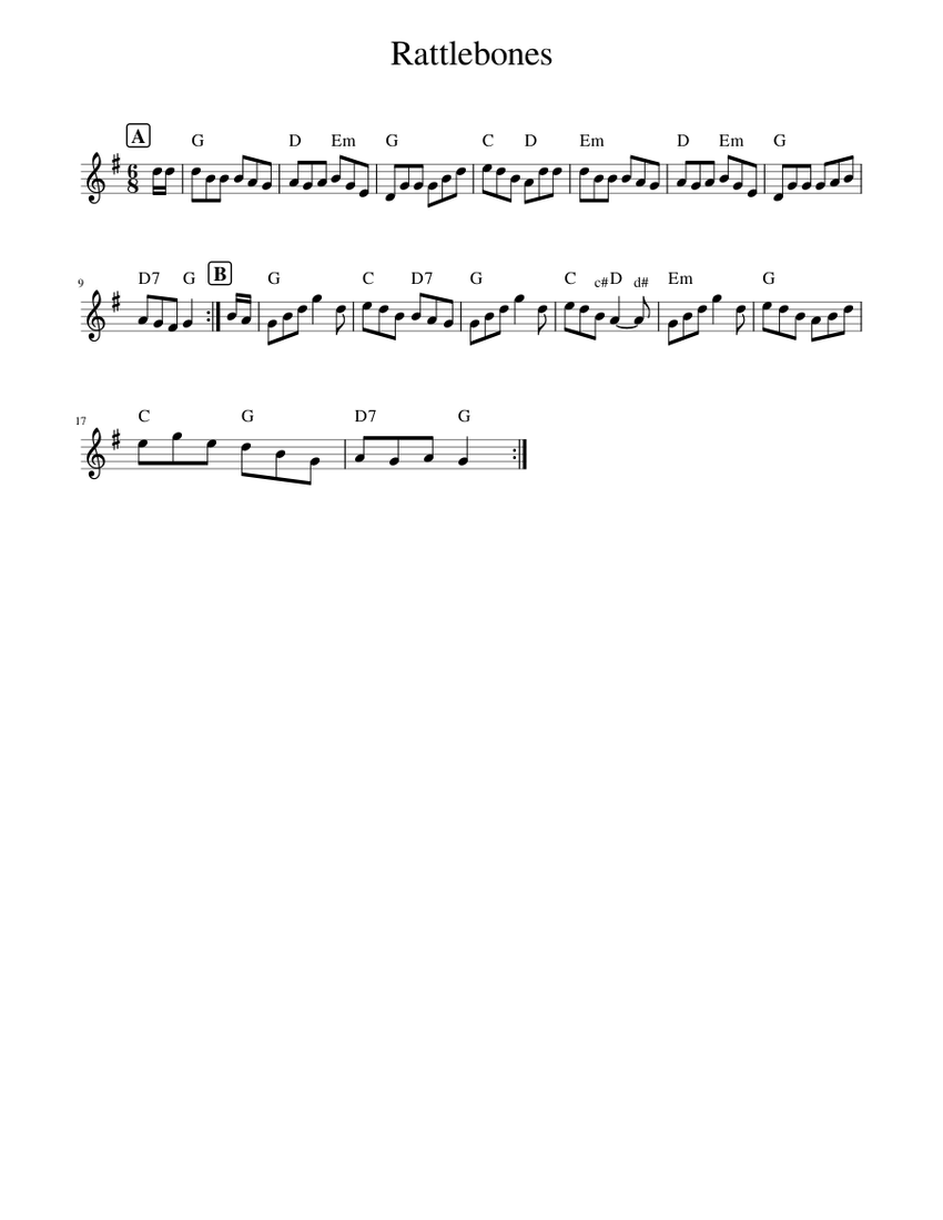 Rattlebones Instrument Rattlebones Sheet music for Piano (Solo) Easy | Musescore.com