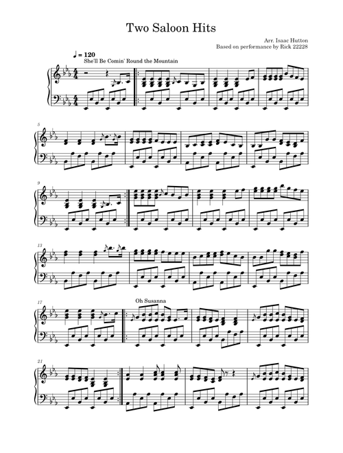 She'll Be Comin' 'Round the Mountain – Traditional Two Saloon Hits