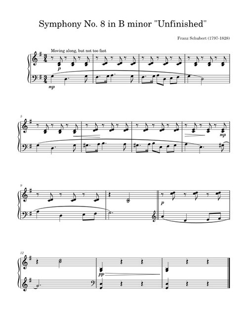 Symphony No. 8 in B Minor: "Unfinished" – Franz Schubert