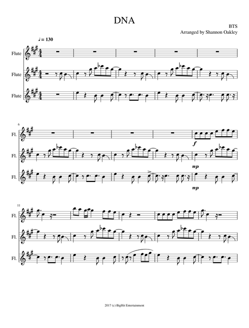 [BTS] DNA - Flute Trio Ver