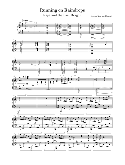 Running on Raindrops (From Raya and the Last Dragon) - James Newton Howard
