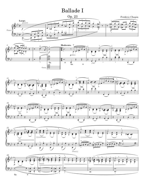 Chopin - Ballade no. 1 in G minor Op. 23