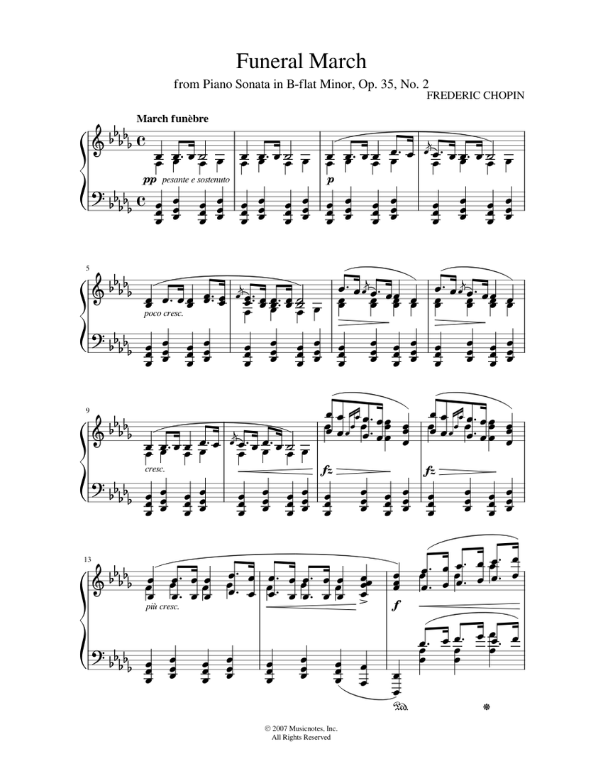 Funeral March Sheet music for Piano (Solo)