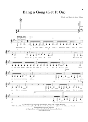 Free T. Rex, The Power Station sheet music | Download PDF or print