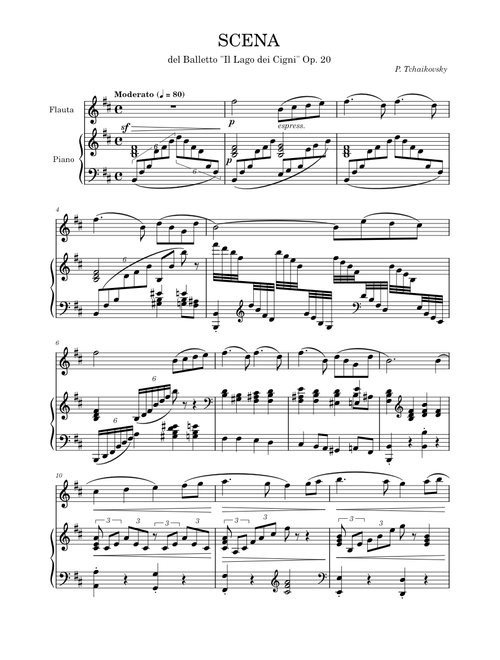 Scena from "Swan Lake" Op. 20 Act II n.10