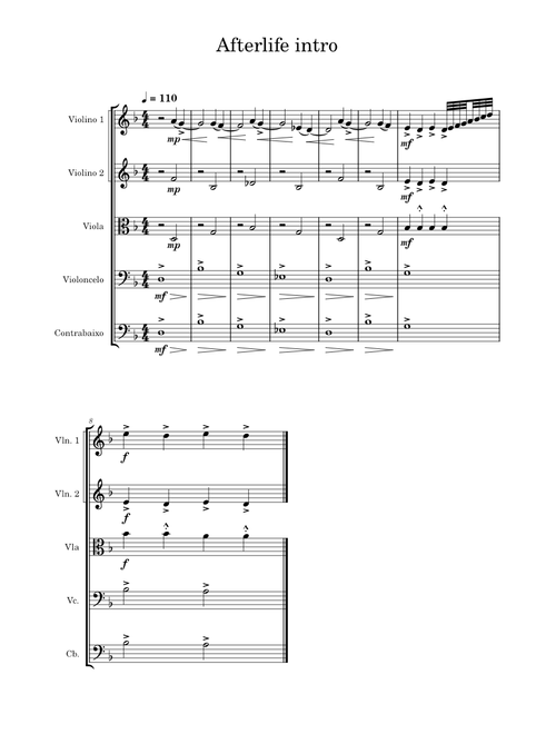 Afterlife – Avenged Sevenfold (strings intro)