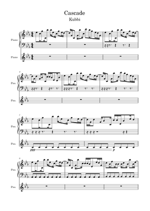 Cascade – Kubbi | JSAB OST / Ember Sheet Music for Piano (Solo ...
