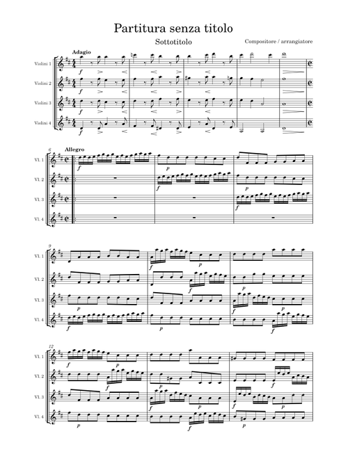 Concerto for 4 Violins in D Major – Georg Philipp Telemann GEORG PHILIPP TELEMANN / KONZERT FUR VIER VIOLINEN – Georg Philipp Telemann Telemann concerto per 4 violini