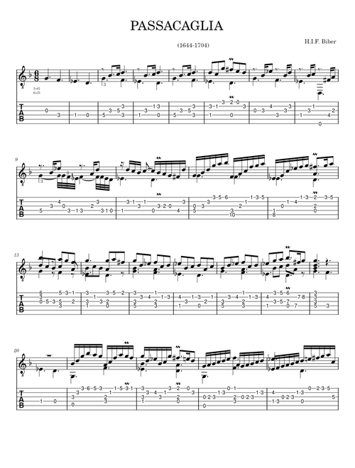 PASSACAGLIA, HIF Biber