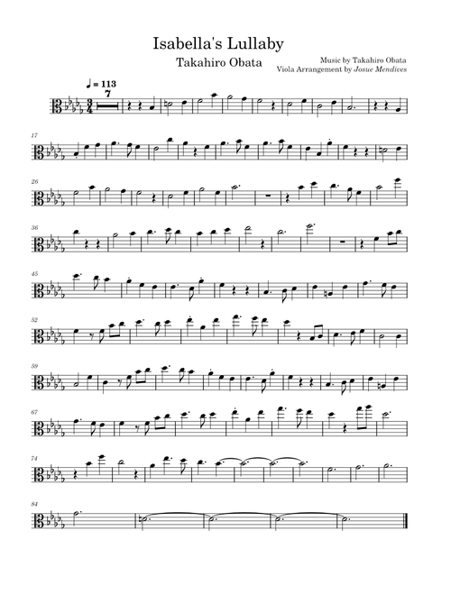 Isabella's Lullaby – Takahiro Obata