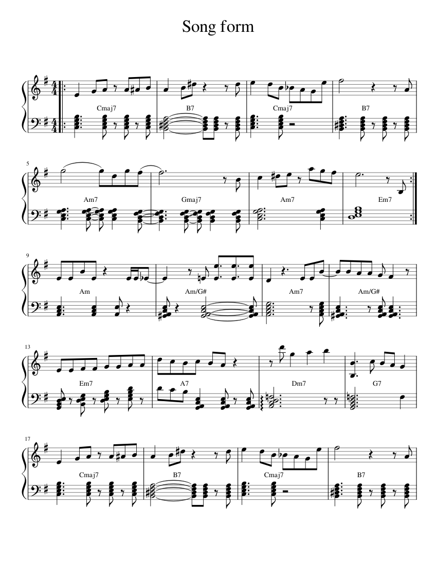 Song Form Tarea Sheet Music For Piano Solo Easy Musescore song-form-tarea-sheet-music-for-piano-solo-easy-musescore