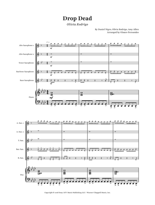 Drop Dead (Arr. Glauco Fernandes) - Olivia Rodrigo (Woodwind Ensemble)