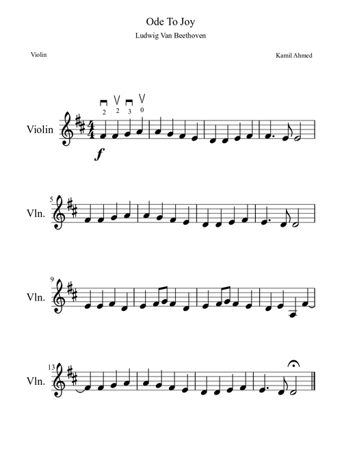  Ode To Joy (Violin)