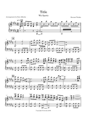 Bowling - Wii Sports Sheet Music with Chords for Piano, Guitar