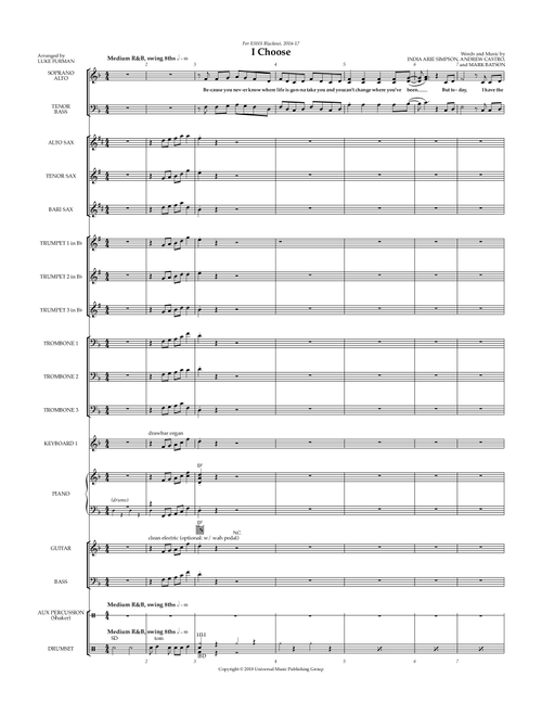 I Choose (Arr. Luke Furman) - India Arie (Large Ensemble)