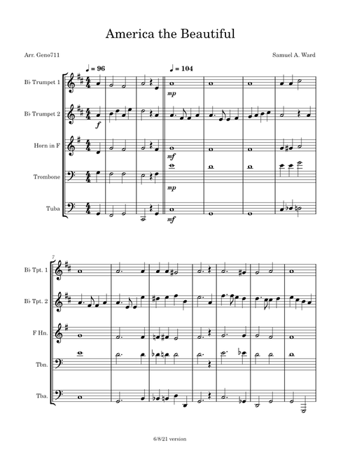 America the Beautiful – Samuel Augustus Ward