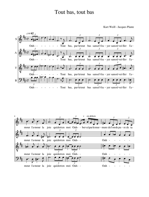 Tout bas, tout bas (Speak low) - Kurt Weill
