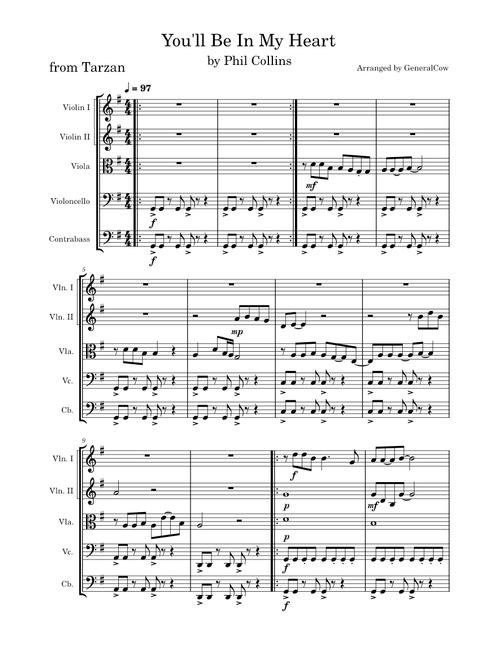 You'll Be In My Heart – Phil Collins (String Orchestra)