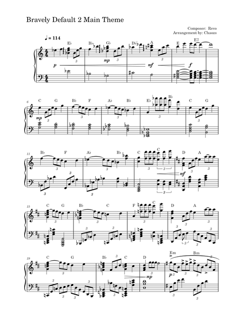 Bravely Default 2 Main Theme