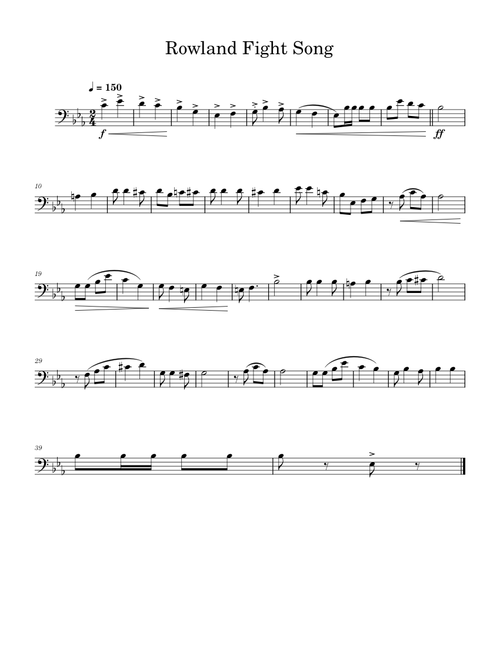Rowland fight song (euphonium)