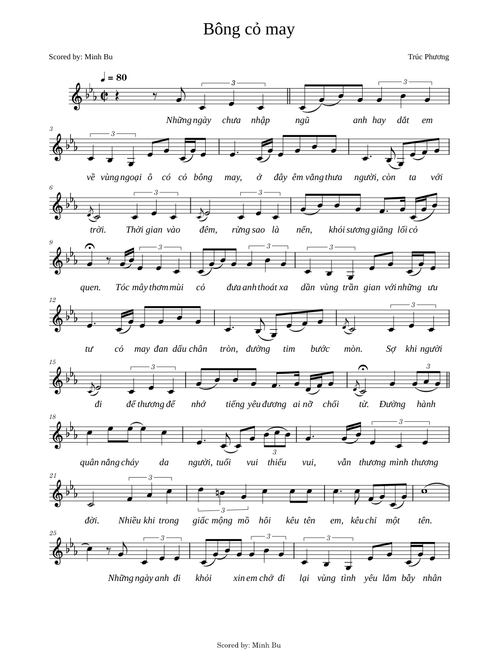 BÔNG CỎ MAY – Trúc Phương