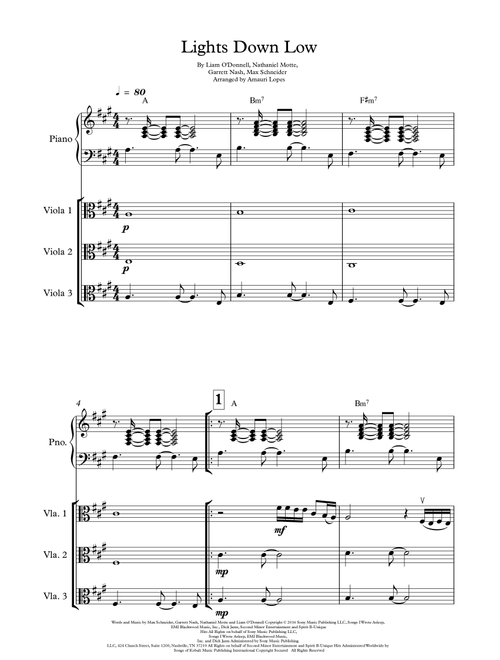 Lights Down Low (Arr. Amauri Lopes) - MAX (Small Ensemble)
