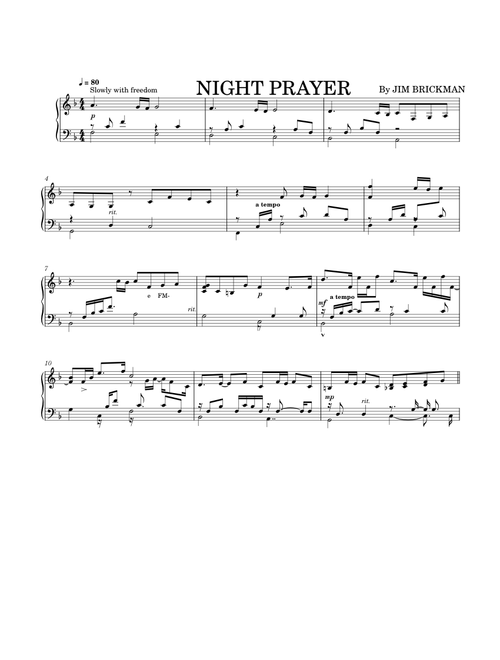 Jim Brickman - Night Prayer uoc gi