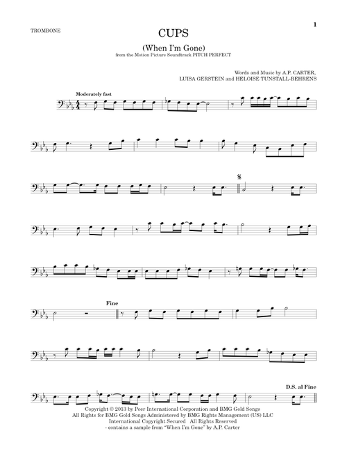 Cups (When I'm Gone) - Anna Kendrick (Trombone Solo)