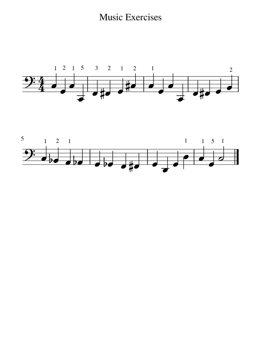 Music Exercises elaine left hand Sheet Music for Piano (Solo) easy ...