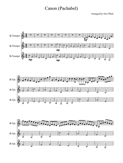 Canon for Trumpet Trio