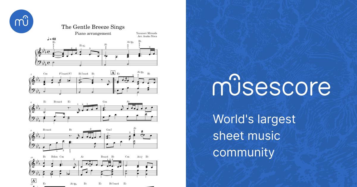 Xenogears - The Gentle Breeze Sings – Yasunori Mitsuda Sheet Music