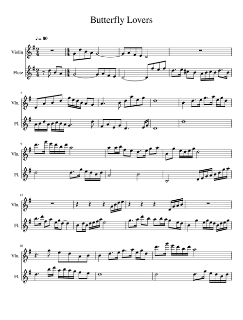 Butterfly Lovers (w/ some harmonies)