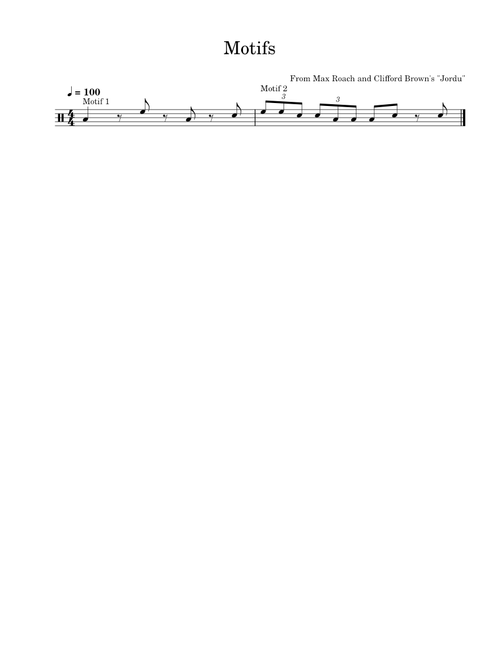Jordu – Clifford Brown Motifs